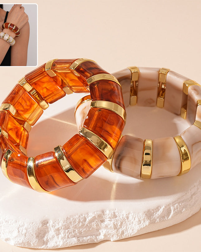 Women's Acrylic Blooming Pattern Bracelet – 9 Unique Designs