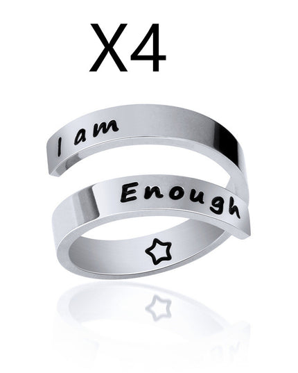 Titanium Steel Open Ring Set – Adjustable Stackable Rings | Silver & Rose Gold | 2–8 Piece Sets