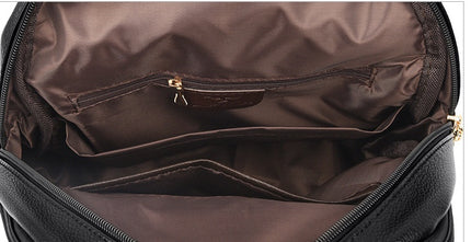 Women's Multi-Function Leather Backpack – Anti-Theft, Waterproof, 20–35L