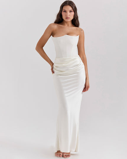 Backless Tube Top Maxi Dress | Sleeveless Evening Gown