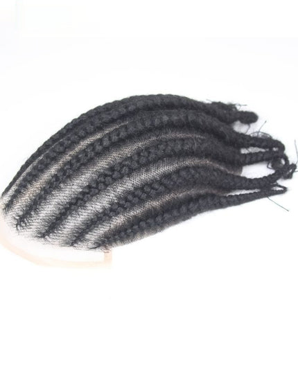 Men's Human Hair Hand-Braided Toupee – Lace & Full Lace Styles