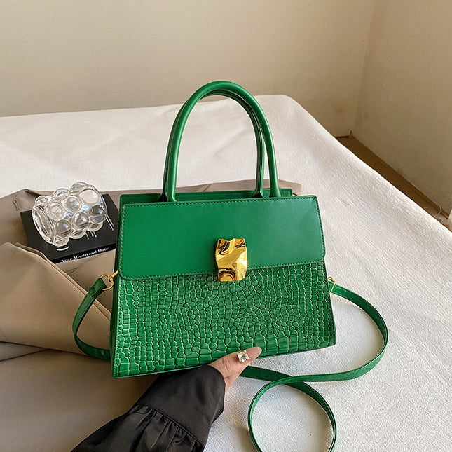 Women's Streetwear PU Leather Crossbody Bag – Patchwork Stitching, 6 Colors