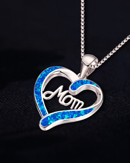 MOM Heart Pendant Necklace | Mother's Day Gift Jewelry
