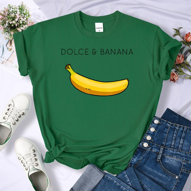 Dolce Banana Anime Graphic T-Shirt – 8 Colors, Sizes XS–4XL