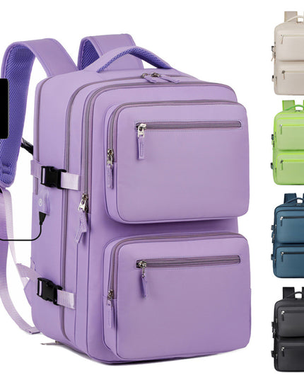 Mens Large-Capacity Business Backpack With Dry-Wet Separation Compartments