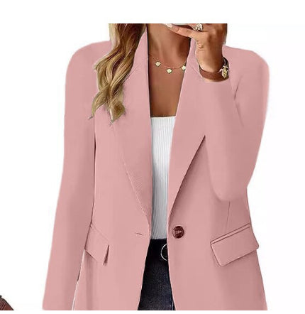Women's Classic Lapel Blazer – Long Sleeve Suit Jacket