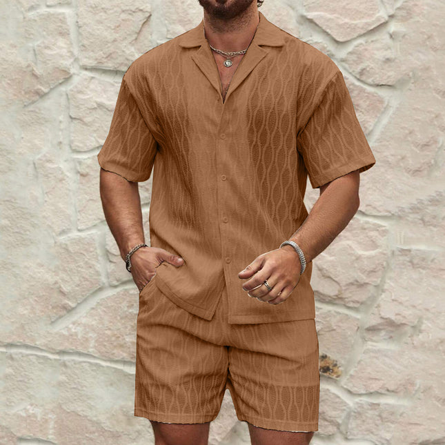 Men's Summer Two-Piece Short - Set — Shirt & Shorts