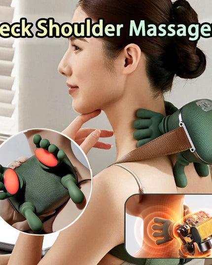 4D Kneading Neck & Shoulder Massager with Heat | Cordless Wireless Relief
