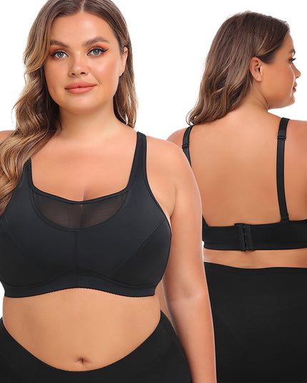 Women's Large Size No Underwire Wide Back Strap Bra