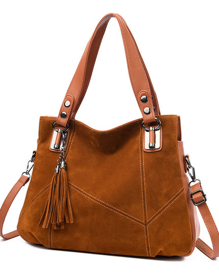 Women's Retro Velvet Tassel Crossbody Bag – 3D Pocket, 4 Colors