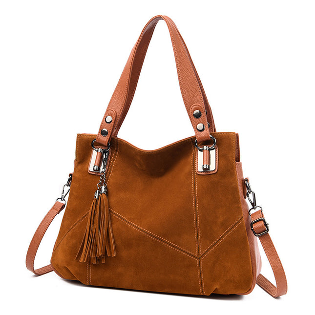 Women's Retro Velvet Tassel Crossbody Bag – 3D Pocket, 4 Colors