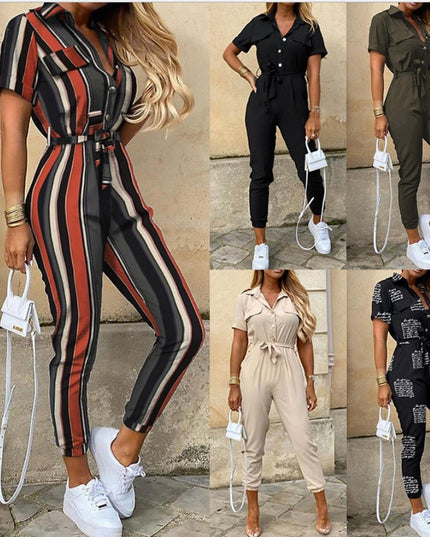 Collared Belted Jumpsuit