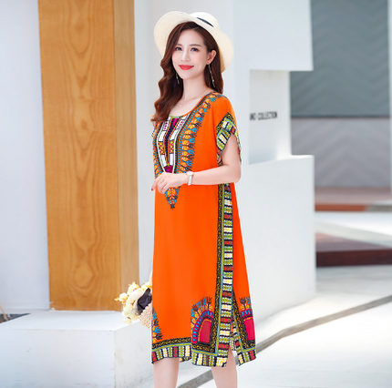 Women's 3D Floral Hooded Dress – Cotton Silk, 10 Colors, One Size