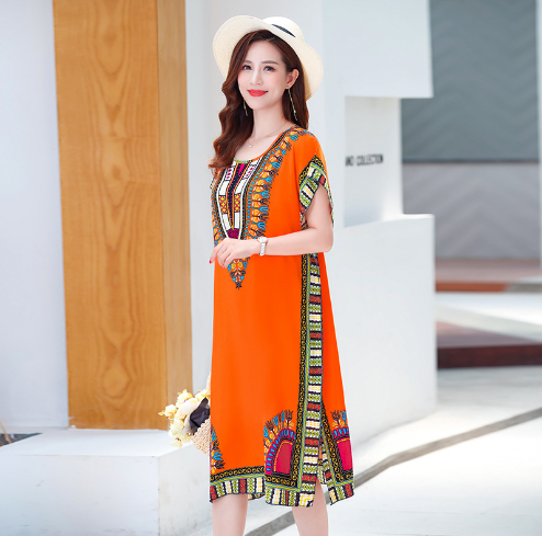 Women's 3D Floral Hooded Dress – Cotton Silk, 10 Colors, One Size