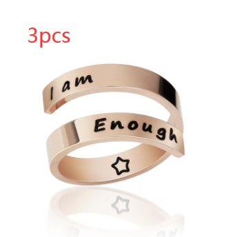 Titanium Steel Open Ring Set – Adjustable Stackable Rings | Silver & Rose Gold | 2–8 Piece Sets