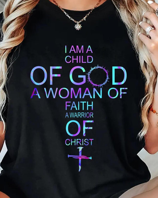 Women's Christian Faith Graphic T-Shirt – Black, Sizes S–XXL