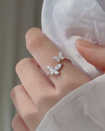 Butterfly Zircon Open Ring