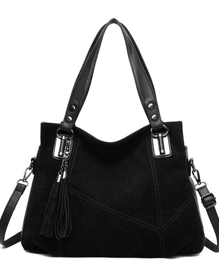 Women's Retro Velvet Tassel Crossbody Bag – 3D Pocket, 4 Colors