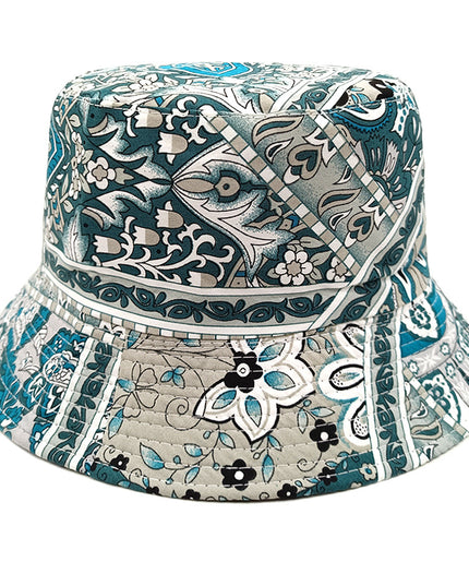 Reversible Paisley Bucket Hat – Double-Sided, Sun Protection, 6 Colors