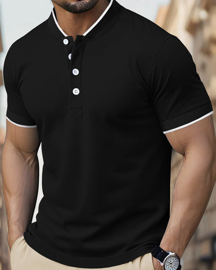 Men's Striped Casual Short-Sleeve Top – 16 Colors, S–2XL