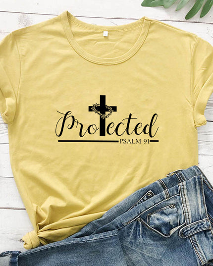 Women's Christian Inspirational Printed T-Shirt – Cotton, 14 Colors, Sizes S–3XL