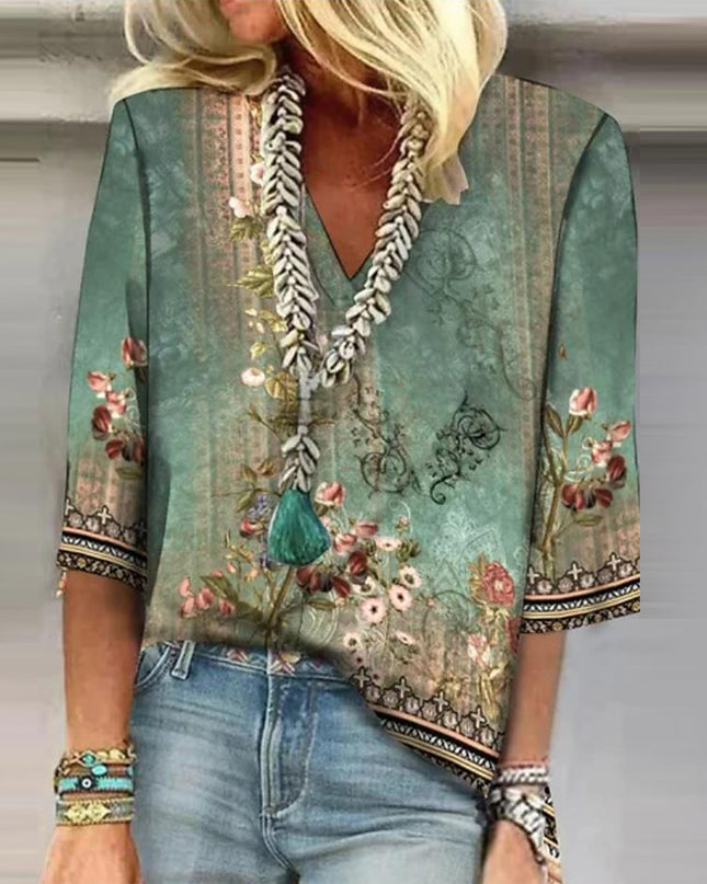 Women's Printed Street Style Short-Sleeve Top – 4 Colors, S–5XL