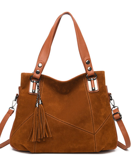 Women's Retro Velvet Tassel Crossbody Bag – 3D Pocket, 4 Colors