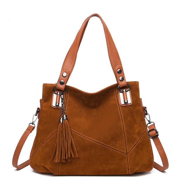 Women's Retro Velvet Tassel Crossbody Bag – 3D Pocket, 4 Colors