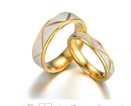 24K Gold Plated Stainless Steel Ring – 4mm & 6mm | Sizes 5–13