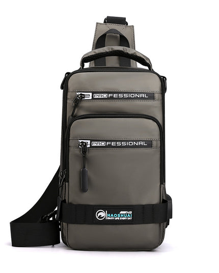 Multifunction Bags For Men Nylon Backpack Crossbody Shoulder Bag With USB Charging Port Chest Bags Pack