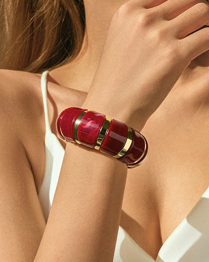 Women's Acrylic Blooming Pattern Bracelet – 9 Unique Designs