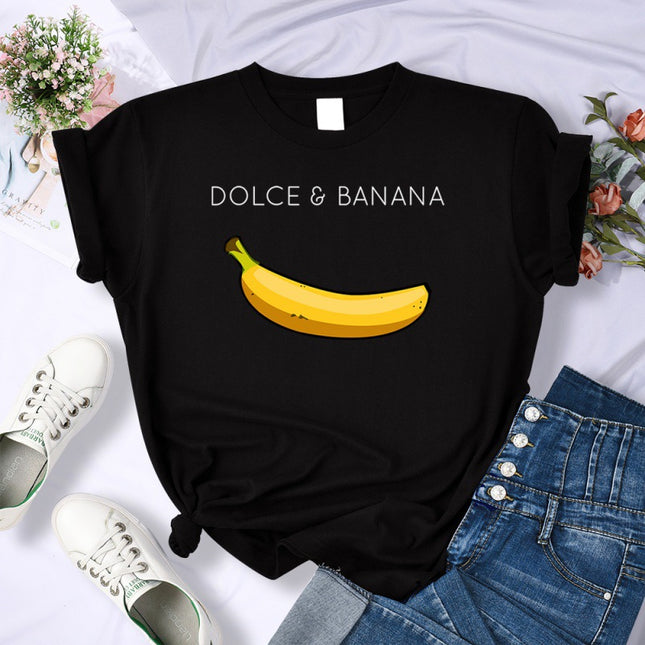 Dolce Banana Anime Graphic T-Shirt – 8 Colors, Sizes XS–4XL