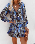 Blue Leopard Print / S