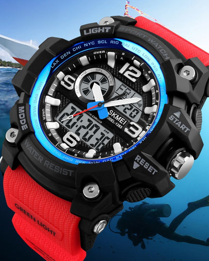 Sports Waterproof Electronic Watch Multifunctional Men