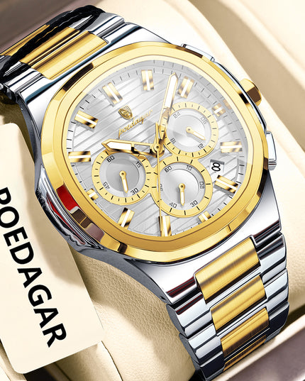Men's Waterproof Luminous Quartz Watch – 11 Colors