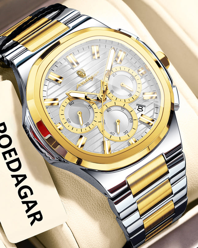 Men's Waterproof Luminous Quartz Watch – 11 Colors