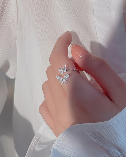 Butterfly Zircon Open Ring