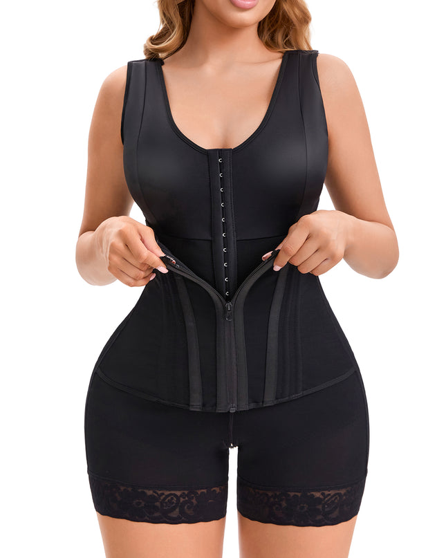 Fajas Colombianas Overbust Shapewear – 11 Steel Bones, Tummy Control, Butt Lifter, S–3XL