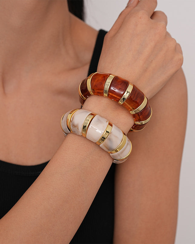 Women's Acrylic Blooming Pattern Bracelet – 9 Unique Designs