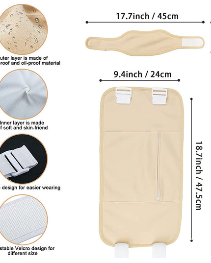 Reusable Castor Oil Pack Elastic Belt Suit – Waist & Neck Bag Set, 4 Colors