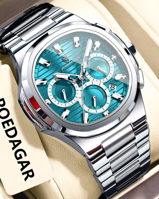 Men's Waterproof Luminous Quartz Watch – 11 Colors