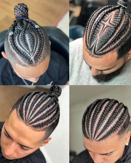 Men's Human Hair Hand-Braided Toupee – Lace & Full Lace Styles