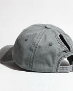 Washed ponytail cap/gray / Adjustable