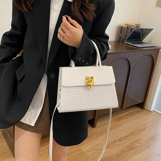 Women's Streetwear PU Leather Crossbody Bag – Patchwork Stitching, 6 Colors