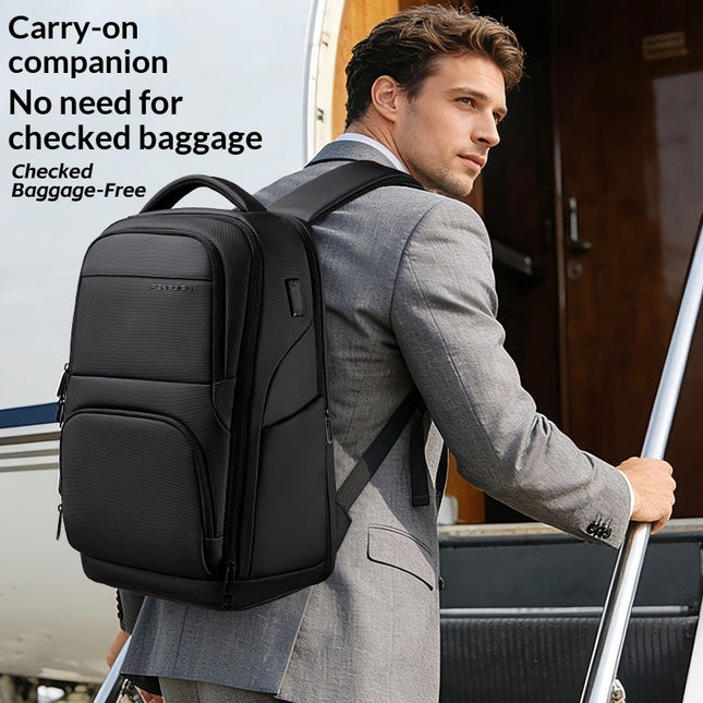 Men's Urban Minimalist Business Backpack – USB Port, 20–35L, Laptop Ready