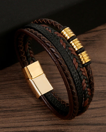 Magnetic Buckle Stainless Steel Braided Bracelet