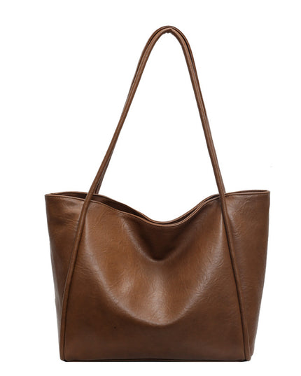 Women's Large Capacity Soft PU Leather Tote Bag – Commuter, Travel & Shopping, 4 Colors