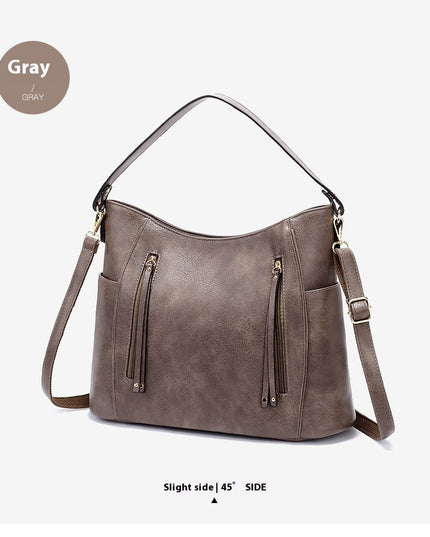 Women's Large Capacity PU Leather Handbag – Tassel Detail, Laptop Pocket, 3 Colors