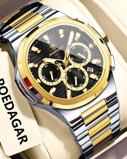 Men's Waterproof Luminous Quartz Watch – 11 Colors