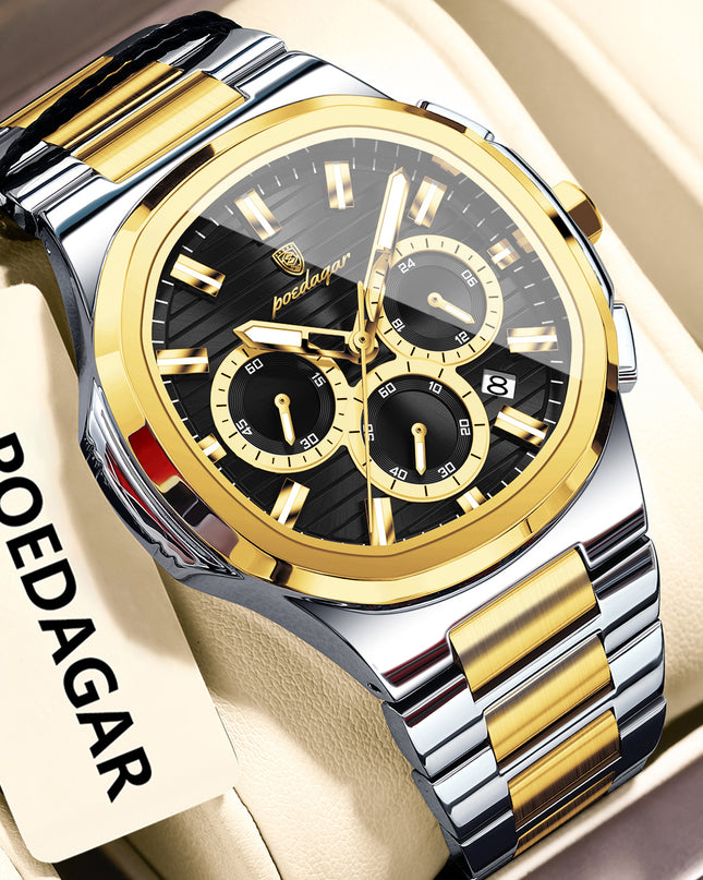 Men's Waterproof Luminous Quartz Watch – 11 Colors